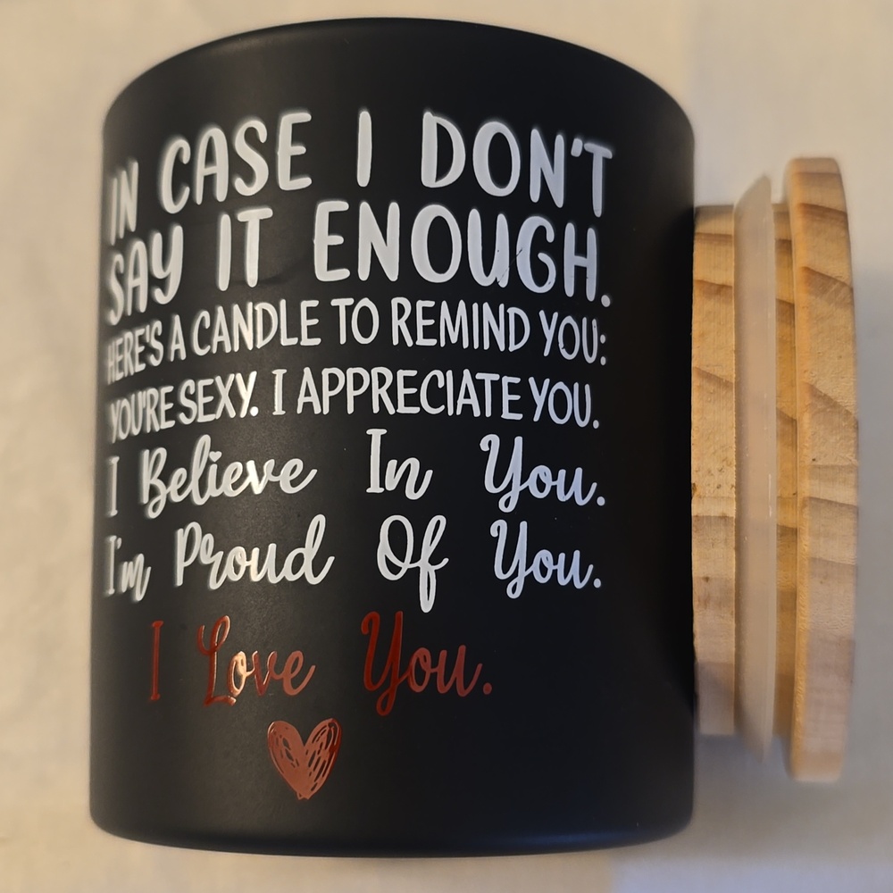Black 'I Love You' Sentiment Candle Jar - Home Accents - Picture 5 of 5